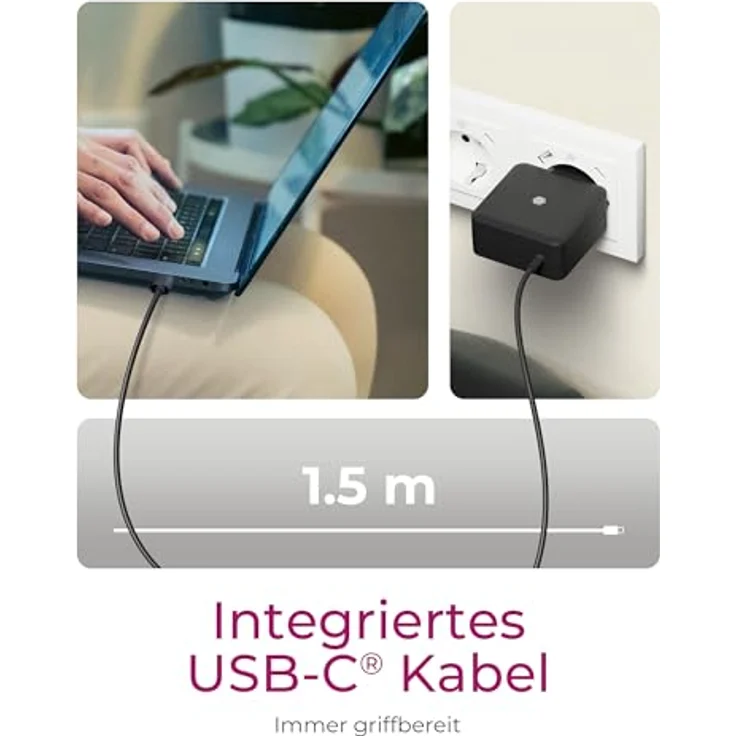 ICY BOX 65W Schnelllade-Wandadapter, USB Power Delivery 3.0, Automatische Leistungsanpassung, Schwarz – Bild 4