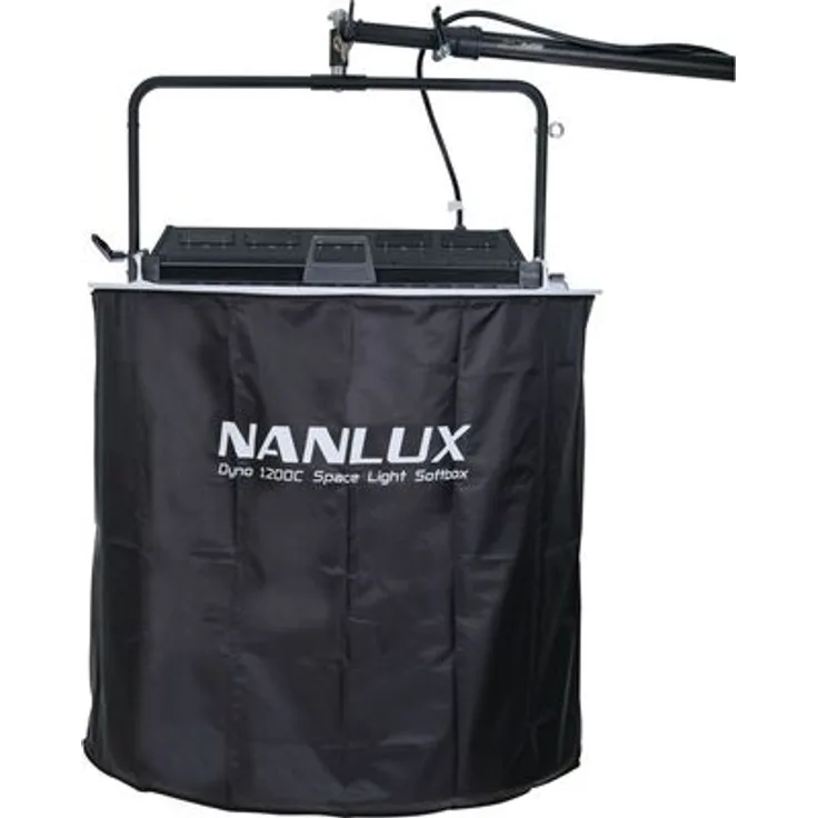 Nanlux SB-SL-DN1200C Spacelight-Softbox ø 1110 x 1000 mm, mit 2 abnehmbaren Lichtschürzen und Aufbewahrungshülle für Dyno 1200C