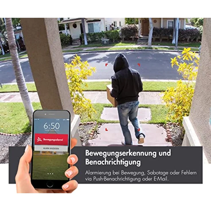 Lupus - LE202 3MP WLAN IP Kamera für draußen, SD Slot, 100°, Nachtsicht, Bewegungserkennung, Ios und Android App, Integrierbar in Die LUPUSEC Smarthome Alarmanlage, inkl. Verwaltungssoftware – Bild 5