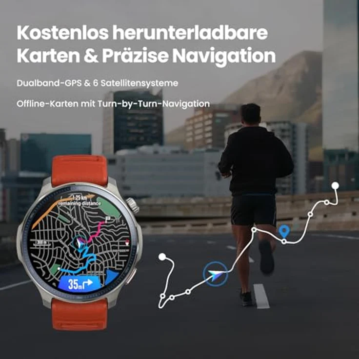 Amazfit Balance 2 Smartwatch 47mm, 1.5'' AMOLED, Sapphire Glass, Dualband-GPS, 21 Tage Akkulaufzeit, 170+ Sportmodi, HYROX & Golfmodus, Herzfrequenz- und Schlaftracking, für Android & iPhone – Bild 5