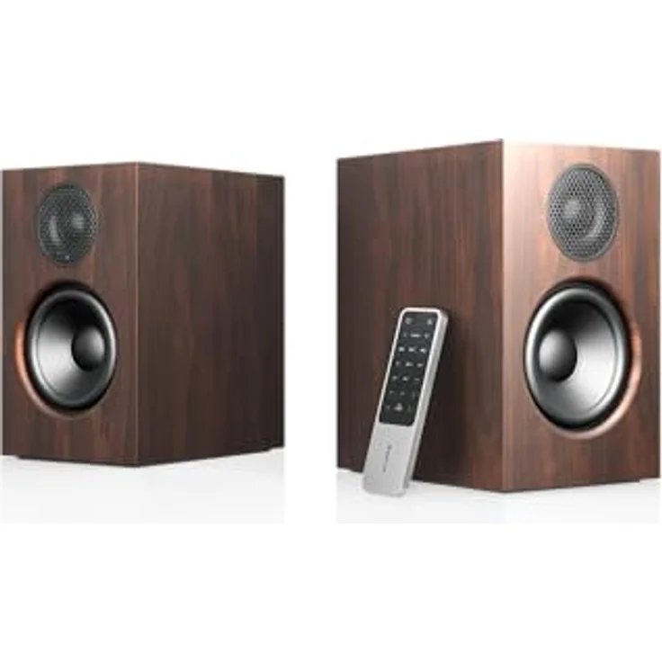 Audio Pro Ein Paar WiFi-Multiroom-Lautsprecher, Aktive Stereo-Lautsprecher mit 75 W, HDMI (ARC), Bluetooth 4.2, Holz-Finish – Bild 3
