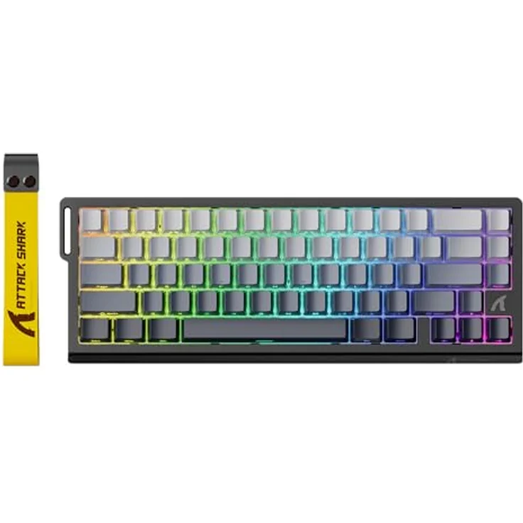 ATTACK SHARK X68 HE, 8000Hz Rapid Trigger-Tastatur mit 0,01mm RT-Genauigkeit, RGB, 60% Layout, Magnetic Switches, einstellbare Betätigung, Mondnacht – Bild 1
