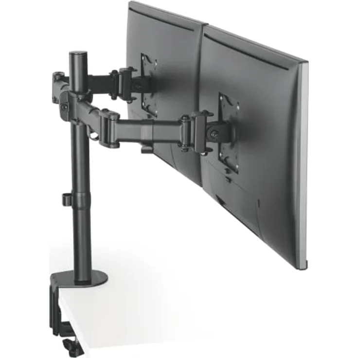 ULTRADESK Skeleton Doppelter Monitorständer für Schreibtische - 2X bis zu 27-Zoll-Monitore - 360°-Schwenkarm - Höhenverstellung - 40x11,6x45cm – Bild 5