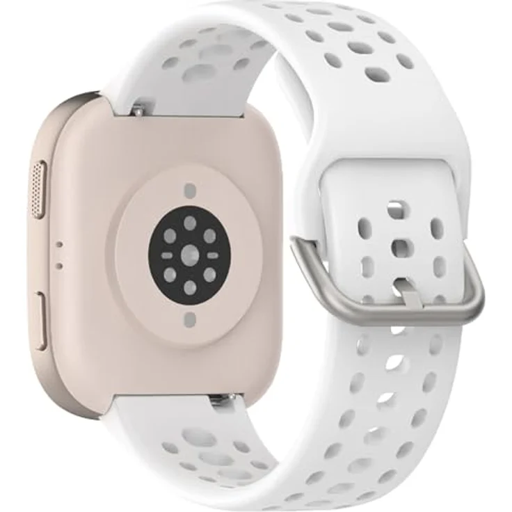 GIOPUEY Armband für Amazfit Bip 6/Bip 5/5 Unity/Balance/Balance 2, Weiches Silikon, Verschleißfest und Atmungsaktiv - weiß – Bild 2