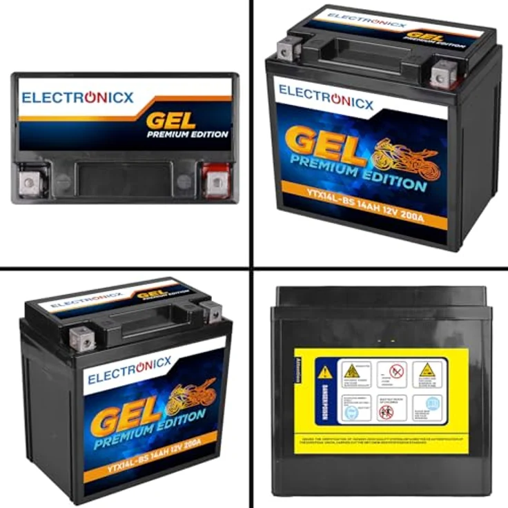 Electronicx YTX14L-BS GEL Motorradbatterie 14Ah 12V - wartungsfrei, auslaufsicher, rüttelfest – Bild 9