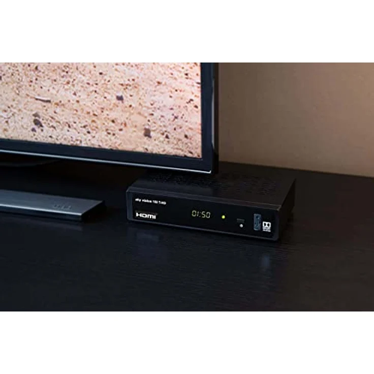 Sky Vision Vision DVB-T2 Receiver für Italien (Italienische Menüführung, HD-Empfänger, Antennen-Receiver, HEVC H.265 Decoder, HDMI, USB 2.0, LAN, SCART, Dolby DIGITAL Plus), schwar 150T – Bild 5