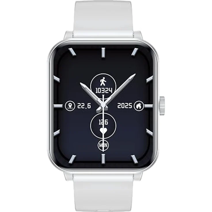 MP myPhone Watch Classic 2 Silver großer 260-mah-Akku, eine Woche Akkulaufzeit, Bluetooth-Anrufe, großer 1,85-Zoll-Bildschirm, IP65-Robustheit, mehrere Sportmodi, spezielle App – Bild 3