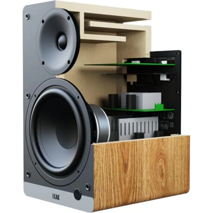ELAC DCB61, Kompakt Lautsprecher Debut ConneX, aktiv/passiv, HDMI, USB, Phono & Bluetooth, exzellenter Klang, Weiß – Bild 4