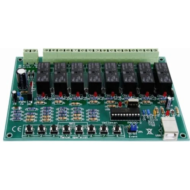 Whadda WSI8090 8-Kanal-USB-Relay-Karte, Schnittstellenkarte für vielseitige Anwendungen – Bild 4