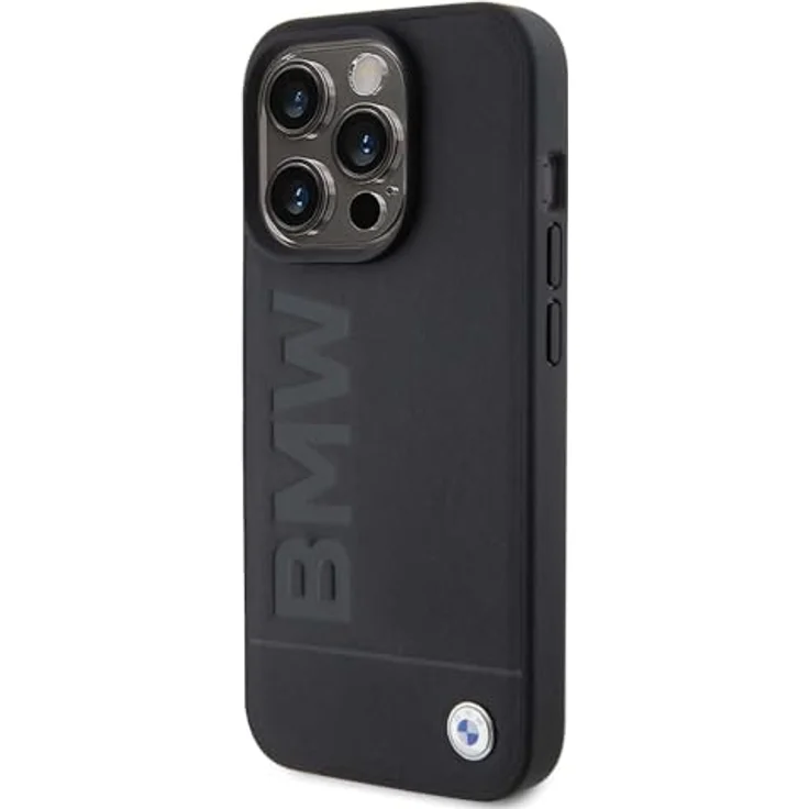 BMW BMHCP15XSLLBK Hülle für iPhone 15 Pro Max 6.7" Schwarz Leather Hot Stamp – Bild 2