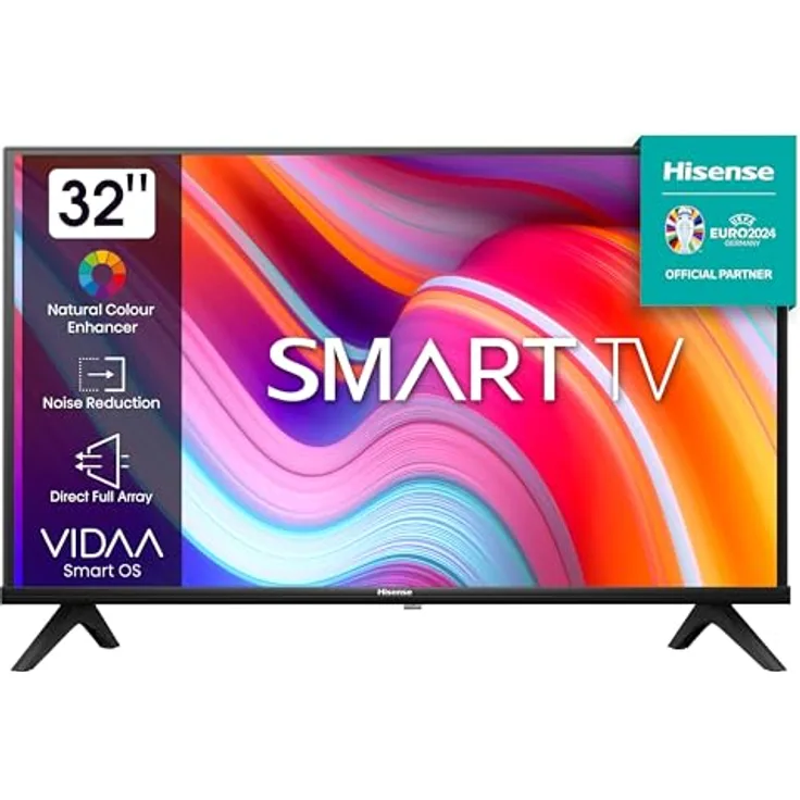 Hisense 32A4K HD VIDAA Smart TV, 32 Zoll, mit Sport IA, Game-Modus, Dolby DTS HD Sound, Natural Colour Enhancer, VIDAA U6, hohe Kontraste, Sharing-Funktion (Neu 2023)