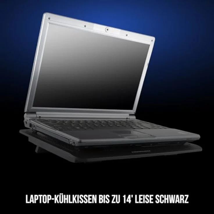 MODECOM CF13 Laptop Kühlpad bis 14 Zoll, ergonomische Kühlung mit leisem USB-Lüfter, rutschfeste Oberfläche, schwarzes Cooling Pad – Bild 2
