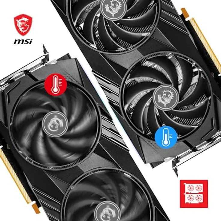 MSI GeForce RTX 4060 Gaming X 8G Grafikkarte - NVIDIA RTX 4060, 8 GB GDDR6 Speicher, 17 Gbps, PCIe 4.0, Twin Frozr 9, RGB, DLSS3 – Bild 3