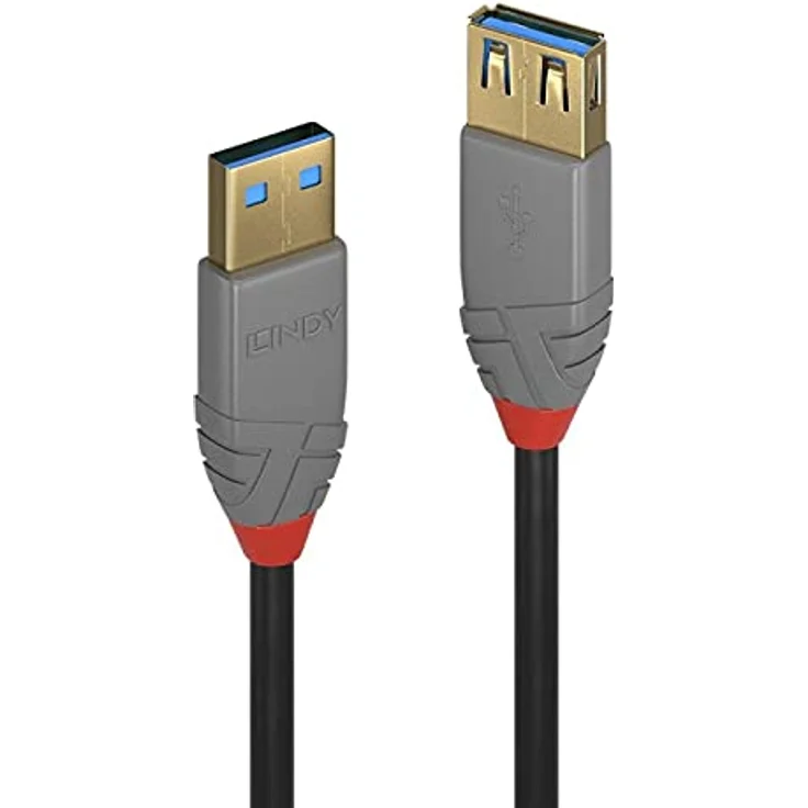 LINDY 36761 1m USB 3.0 Typ A Verlängerungskabel, Anthra Line Anthrazit – Bild 3
