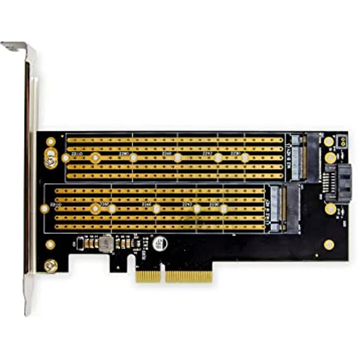DIGITUS IO-Karte - PCIe - M.2 NGFF / NVMe Schnittstellenkarte - 2-Port - M.2 (2230, 2242, 2260, 2280 & 22110) – Bild 3