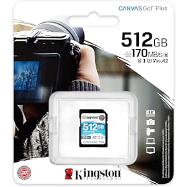 Kingston SDG3/512GB Canvas GO PLUS SDXC Class 10 UHS-I U3 V30 – Bild 3