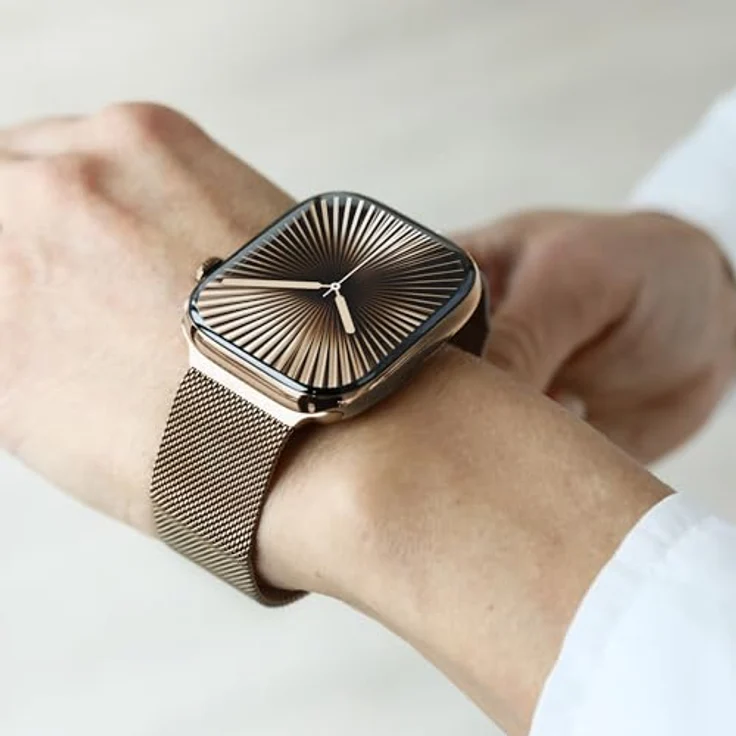 VONMÄHLEN Milanese Loop 2, Edelstahlarmband mit Magnetverschluss, verstellbar, hochwertig, kompatibel mit Apple Watch – Bild 4