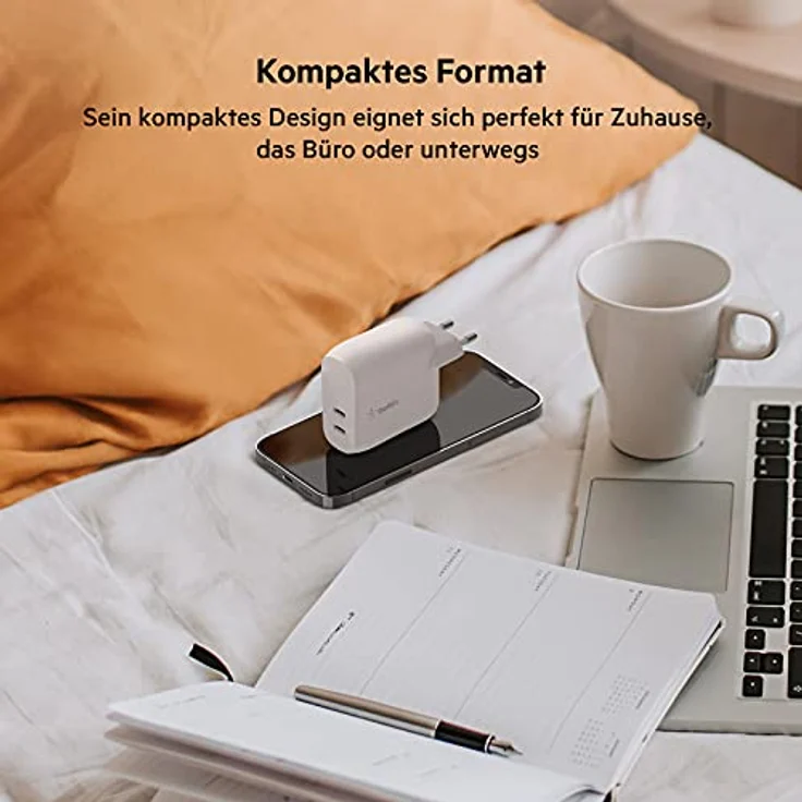 Belkin Netzladegerät 40W USB-C PowerDelivery, 2x20W WCB006vfWH – Bild 5