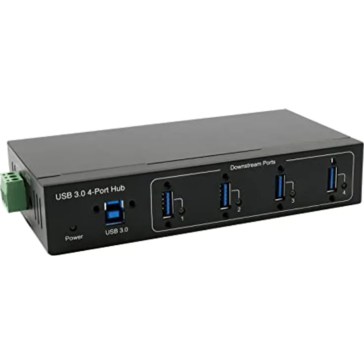 EX-11224HMVS 4 Port USB 3.2 Gen 1 HUB Din-Rail Kit VIA VL811+ Chipset