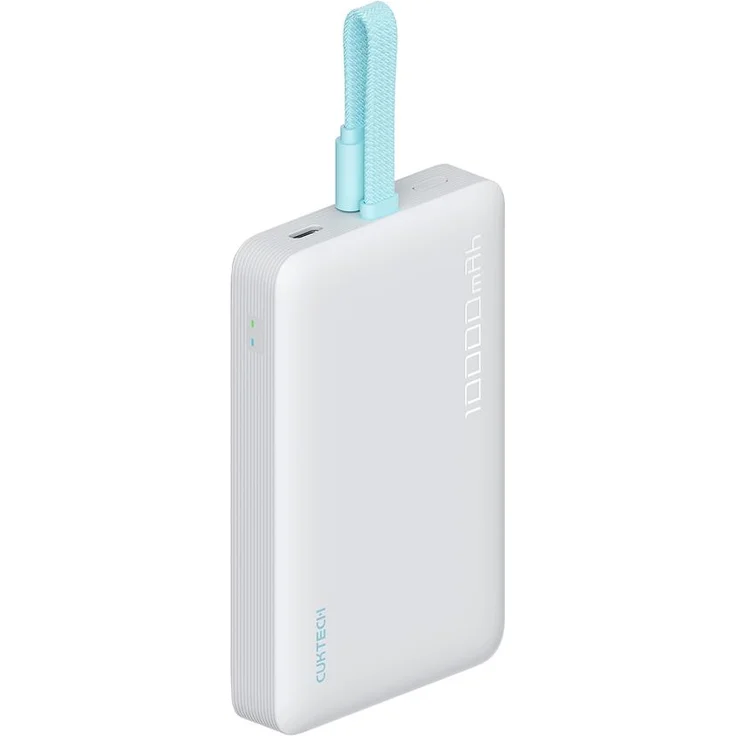 Cuktech CP132ML, 10000mAh MagSafe Powerbank mit USB-C Kabel und 22,5 W Schnellladung, Weiß