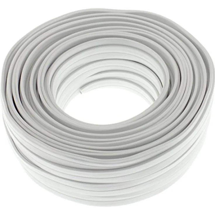 Lautsprecherkabel FLACH 2x2,5mm² - weiss - 25m - CCA - Audiokabel - Boxenkabel – Bild 2