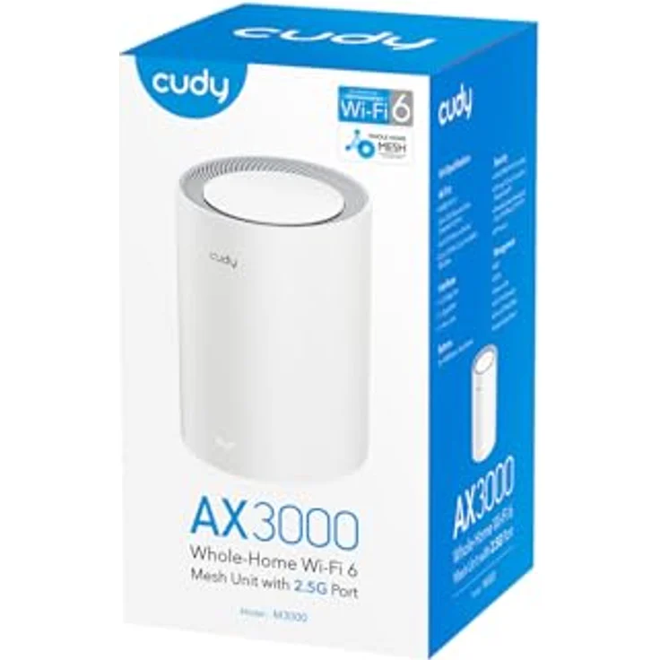 Cudy M3000 AX3000 Wi-Fi 6 Mesh Access Point, 2.5G WAN, dual-band, weiß – Bild 7