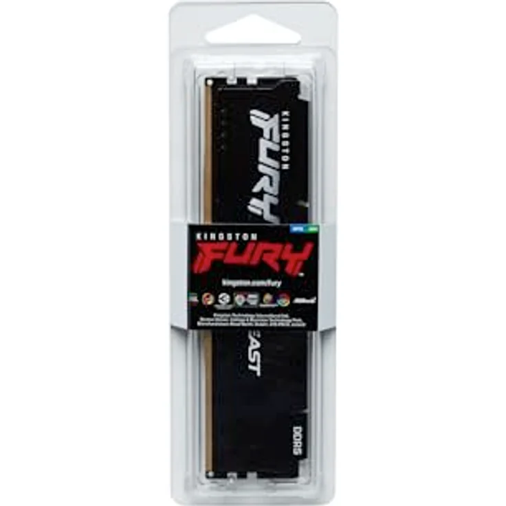 Kingston FURY Beast 32GB 6400MT/s DDR5 CL32 DIMM Schwarz Desktop Gaming Speicher Einzelnes Modul - KF564C32BBE-32 – Bild 5