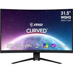 MSI MAG 325CQRXFDE 31,5 Zoll WQHD Curved Gaming Monitor - 1000R, 2560 x 1440 Rapid VA Panel, 240 Hz / 1ms, 115% sRGB, DisplayHDR 400, Adaptive Sync, Mystic Light - DP 1.4a, HDMI 2.0, USB Typ-C, Schwarz