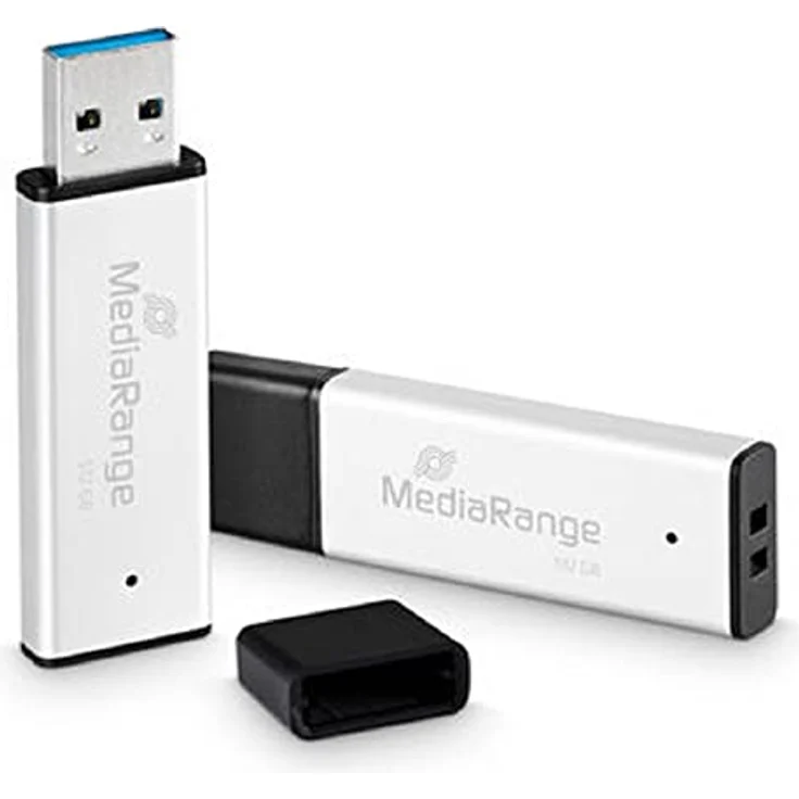 MediaRange MediaRange USB-Stick 512GB USB 3.0 Hochleistungs-Aluminium (512 GB, USB A), USB Stick, Silber – Bild 2