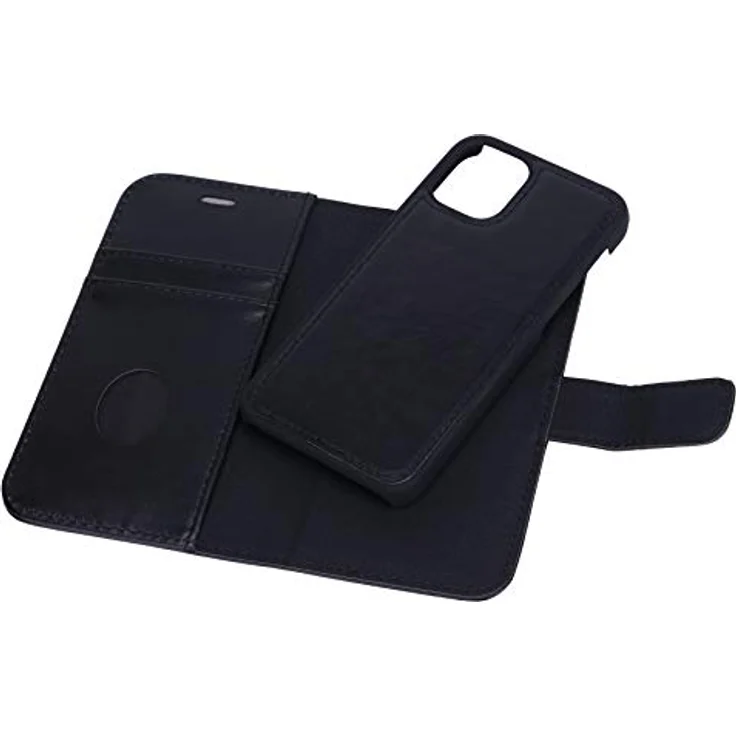RadiCover - Radiationprotected Mobilewallet Leder iPhone 12 Mini Exclusive 2in1 Magnetcover - Schwarz – Bild 4