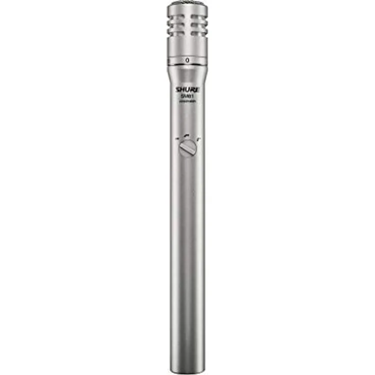 Shure SM81-LC Cardioid-Kondensatorinstrumentmikrofon für Gitarre, Klavier und Becken, umfasst Schwenkadapter, Dämpfungs-Switch-Schloss, Windschutzscheibe, Tragetasche, kein Kabel enthalten (SM81-LC)