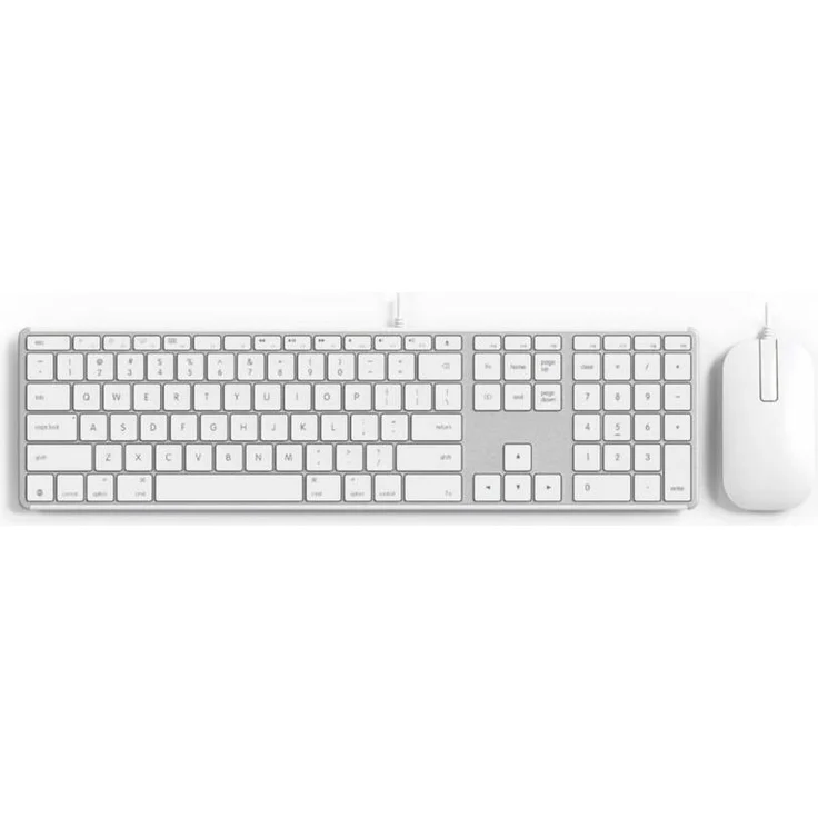 ZAGG Wired USB-C Tastatur & Maus Kombination, Deutsch QWERTZ Layout, kabelgebunden, weiß, kompatibel mit Notebook, iPad und Desktop für Mac