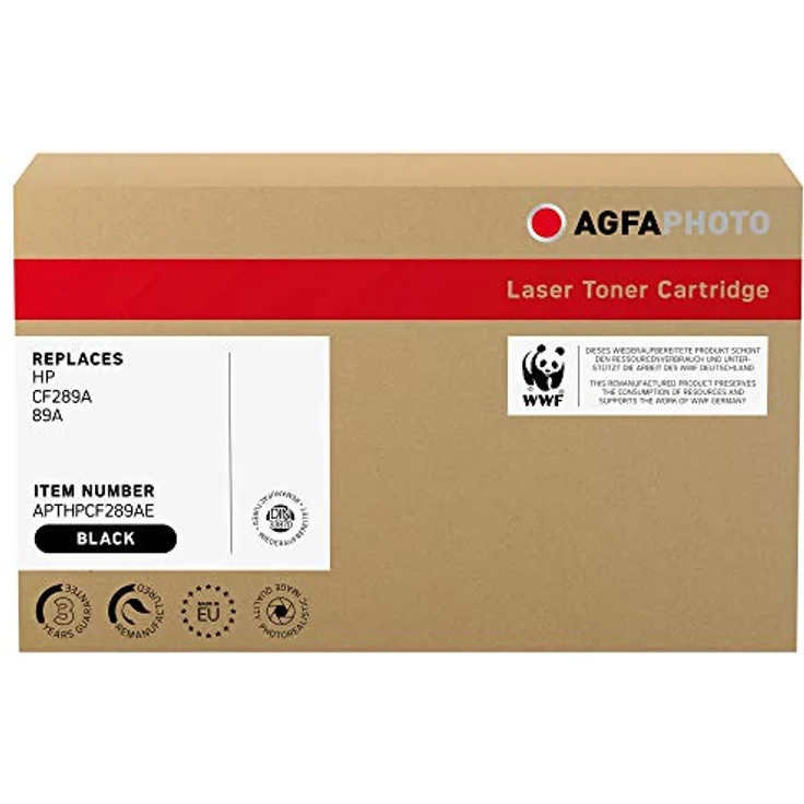 AGFAPHOTO Tonerpatrone CF289A 89A, Schwarz, wiederaufbereitet, bis zu 5000 Seiten, kompatibel mit HP LaserJet Enterprise M507/MFP M528 – Bild 1