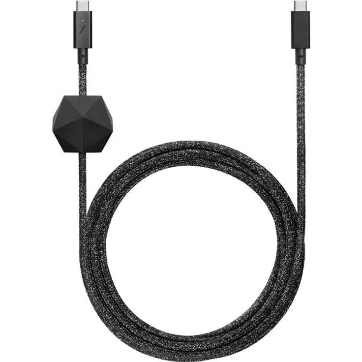 Native Union Desk USB C-Kabel, 2,4 m, USB 2.0, 480 Mbit/s, 100 W, Schwarz