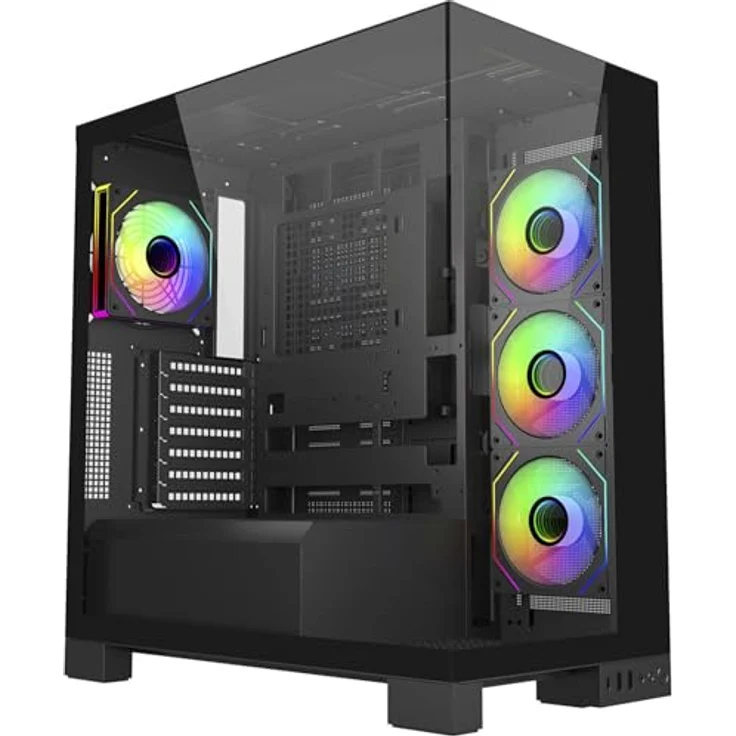 Fortron FSP M540-BA, PC Gehäuse, Schwarz, kompakte Bauweise für leistungsstarke Gaming-Setups – Bild 1