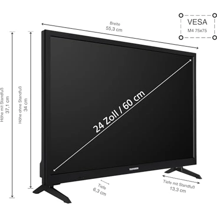 TELEFUNKEN 24 Zoll Smart TV XH24TO550S (HD-Ready, HDR, Triple-Tuner, 6 Monate HD+ inkl.) - Schwarz – Bild 2