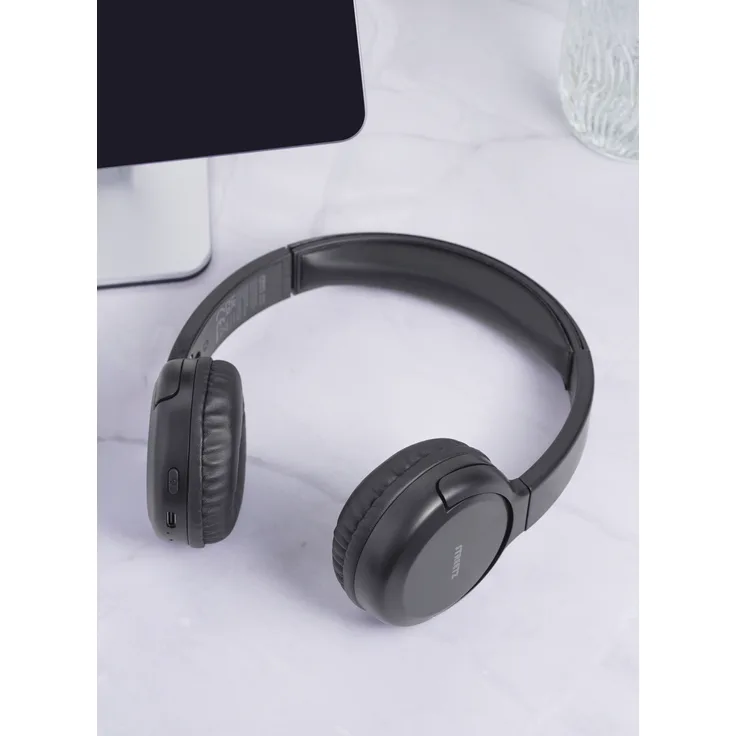 Streetz BT210 OnEar Kopfhörer, Bluetooth und kabelgebunden mit Mikrofon, schwarz