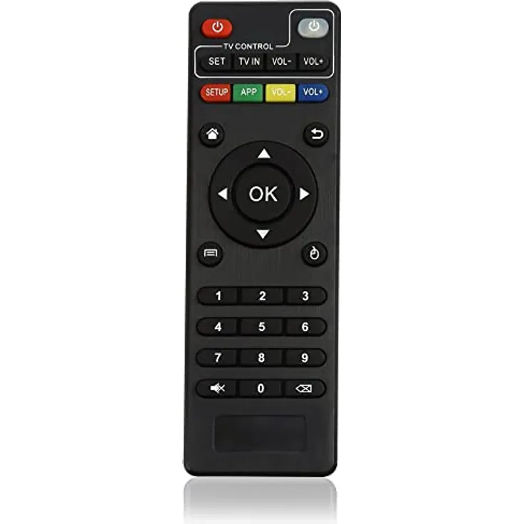 3in1 Ersatzfernbedienung für Android Box x96 Mini - Kompatibel mit MXQ PRO H96+ M9X X96 M8 - Schwarz