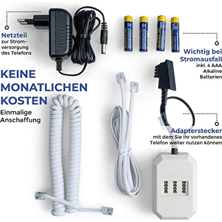 Maxcom Maxom KXT SOS Seniorentelefon, Notruftelefon mit Freisprechfunktion und 25-30 m Reichweite, weiß – Bild 4