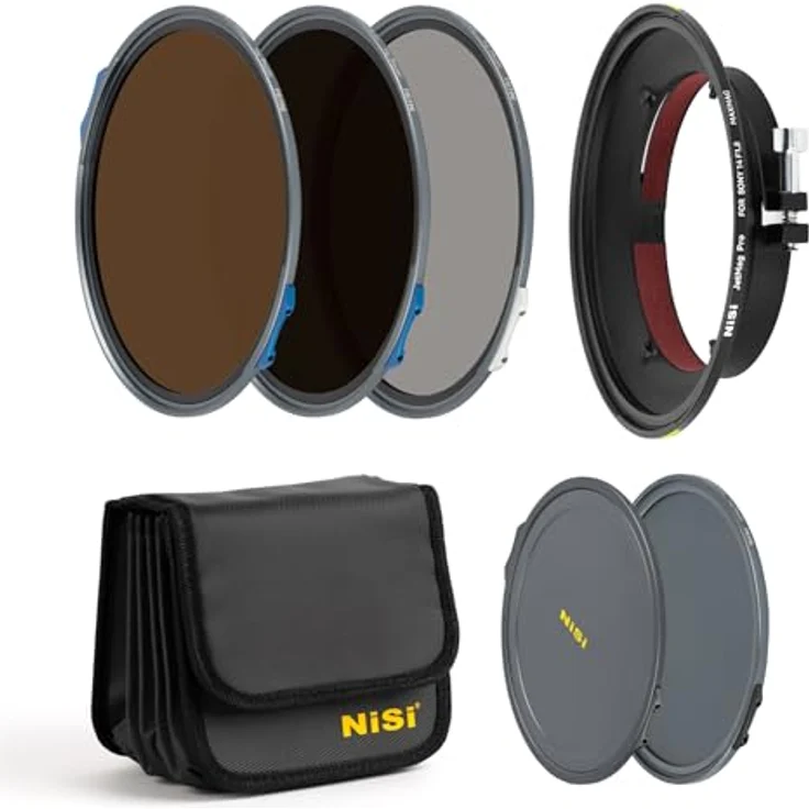 NiSi JetMag Pro MAXMAG Magnetfilter Kit für Sony 14mm F1.8 - ND64, ND1000, True Color CPL, inkl. Adapterring, Objektivdeckel und Filtertasche – Bild 1