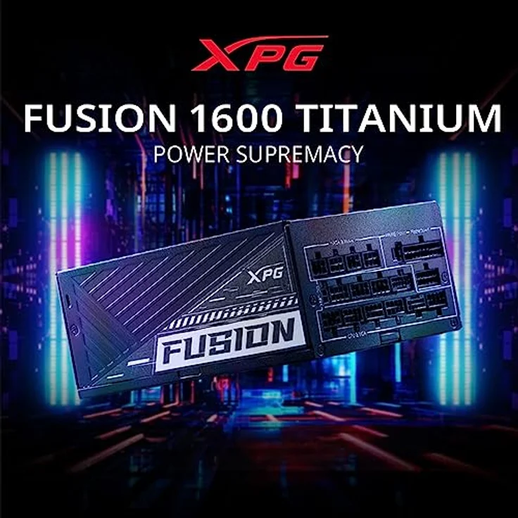XPG Fusion Netzteil 1600W, modular, 80 Plus Zertifiziert, Cybenetics Titan, 100% japanische Kondensatoren, Schwarz (FUSION1600T-BKCUS) – Bild 5