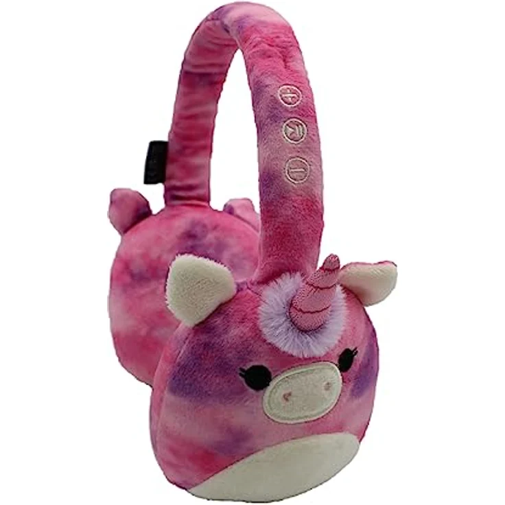 Squishmallows Lola the Unicorn, Bluetooth Kopfhörer mit Mikrofon, bis zu 6 Stunden Akkulaufzeit, rosa – Bild 1