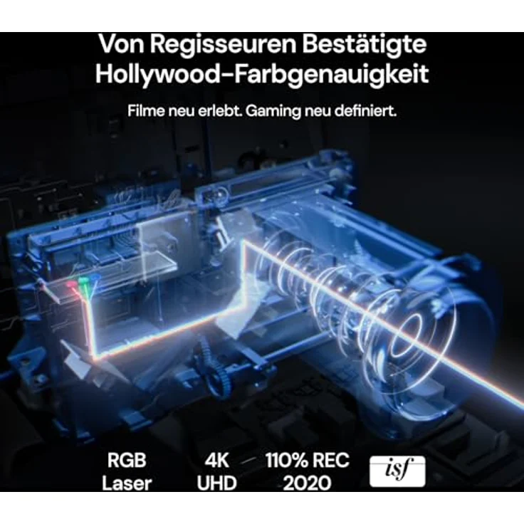 Valerion VisionMaster Pro2 Triple Laser 4K Beamer, 3000 ISO Lumen, HDR10+, Dolby Vision, 15000:1 Kontrast, 4 ms Gaming, 128 GB RAM, Google TV – Bild 5