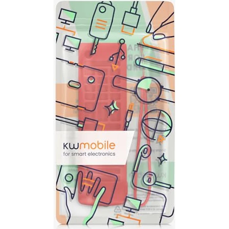 kwmobile Smart TV AKB Hülle Universal-Fernbedienung, Silikon Case, rot – Bild 7