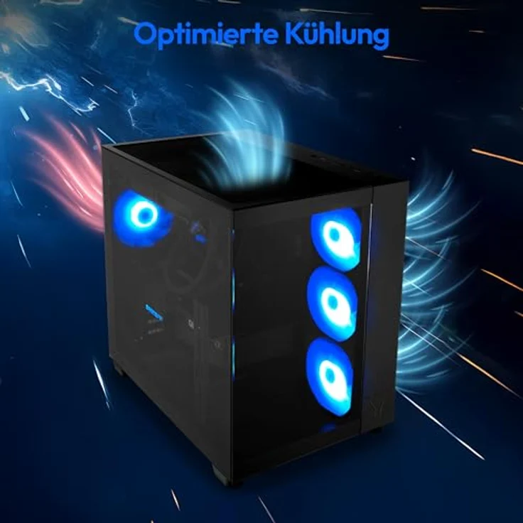 ERAZER Tank X15 High-End Gaming PC, Ryzen 7 7800X3D, GeForce RTX 5070 12 GB GDDR7, 32GB DDR5 RAM, 2TB SSD, Wasserkühlung, Windows 11 Home – Bild 5