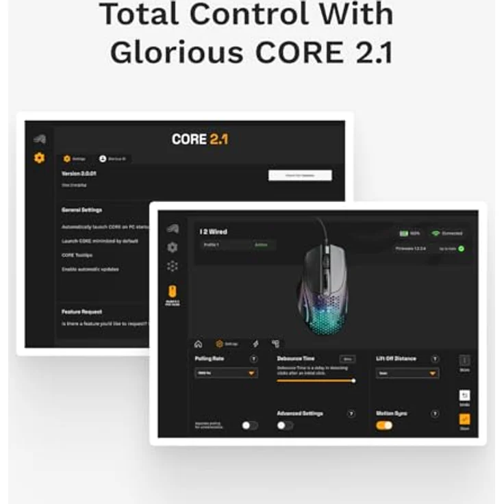 Glorious Model IV2 Kabelgebundene Gaming Maus - schwarz mit optischem BAMF-2.0-Sensor – Bild 7