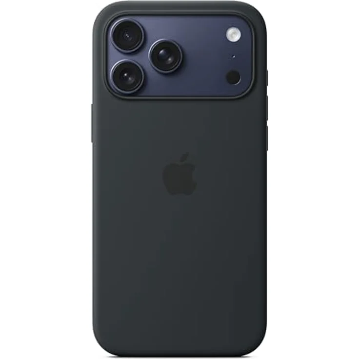 Apple iPhone 17 Pro Max Silikon Case mit MagSafe, schwarz, 45% recyceltes Silikon, Mikrofaserschutz, kabelloses Laden – Bild 3