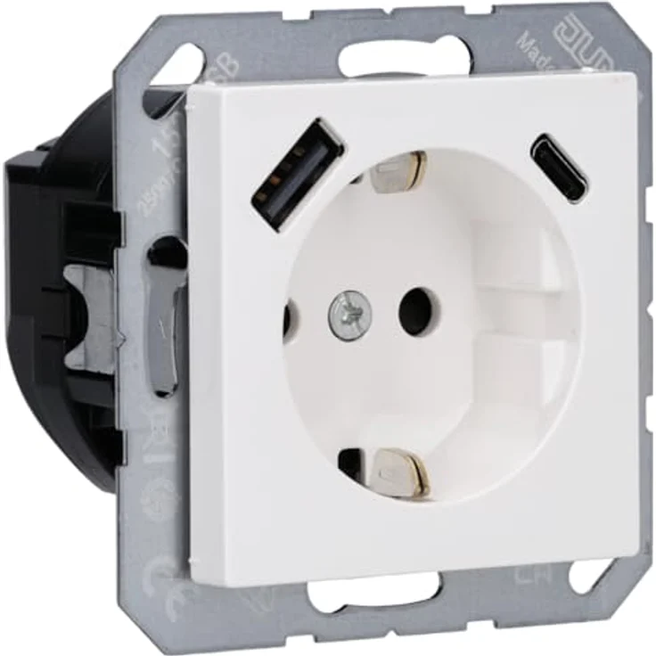 JUNG Steckdose 1f aws glz USB UP m.KS IP A 1520-15 CA WW – Bild 2