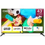 CHIQ 43 Zoll (108 cm) Fernseher,U43H7A,UHD Smart TV,Android 11,WiFi,Bluetooth,Play Store,Dolby Vision, Google Assistant,Chromecast, Netflix,Triple Tuner(DVB-T2/S/S2/C), HDMI2.0