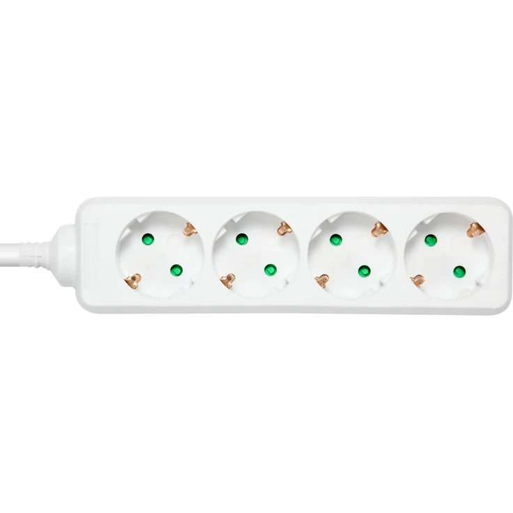 Deltaco GT-0400, Steckdosenleiste mit 4 AC-Ausgängen, 3680 Watt, 1,5 m Kabellänge, CEE 7/3